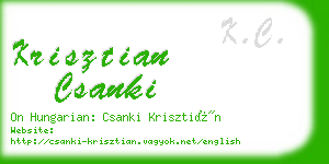 krisztian csanki business card